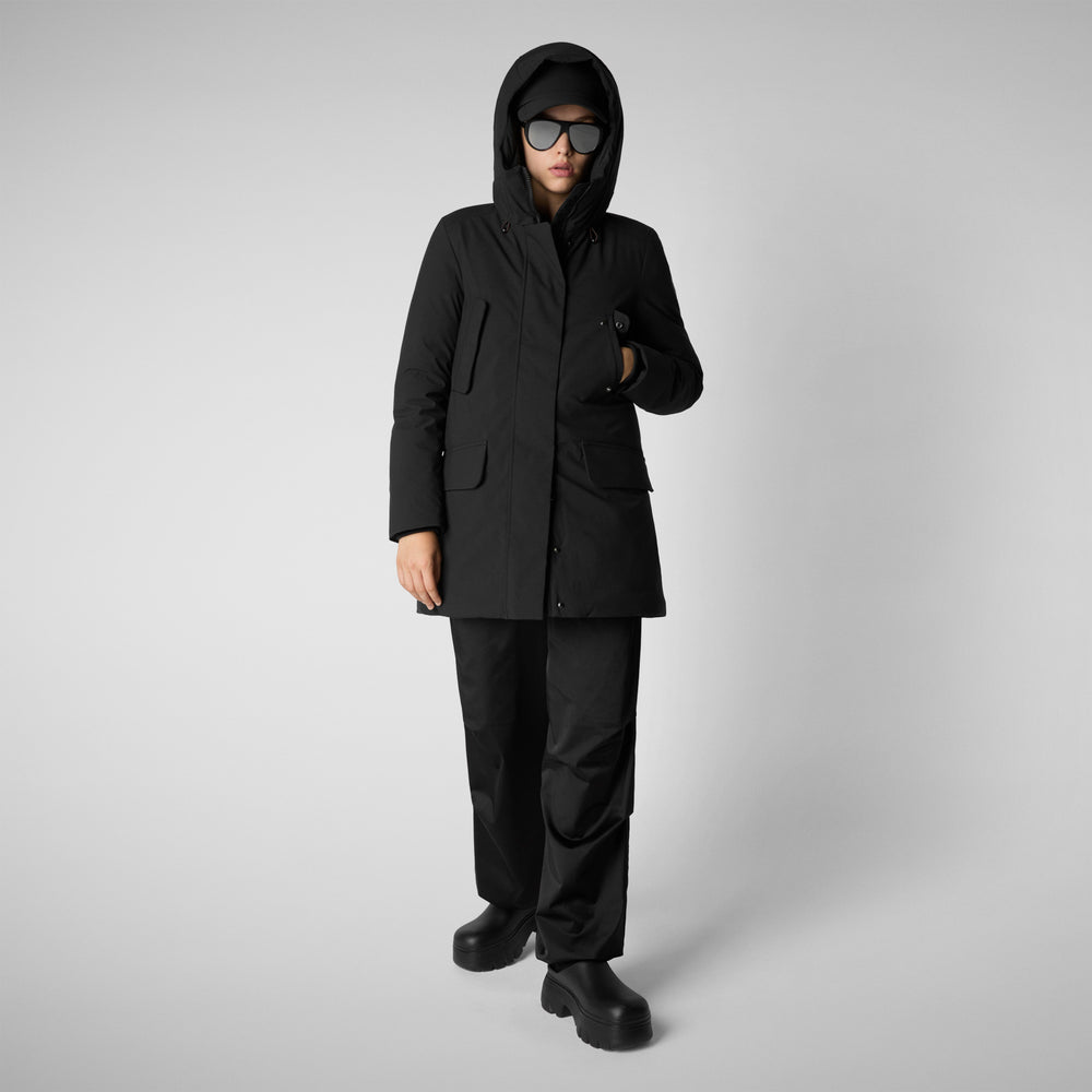 Save the duck PARKA DONNA CON CAPPUCCIO SOLEIL NERO Convenienza