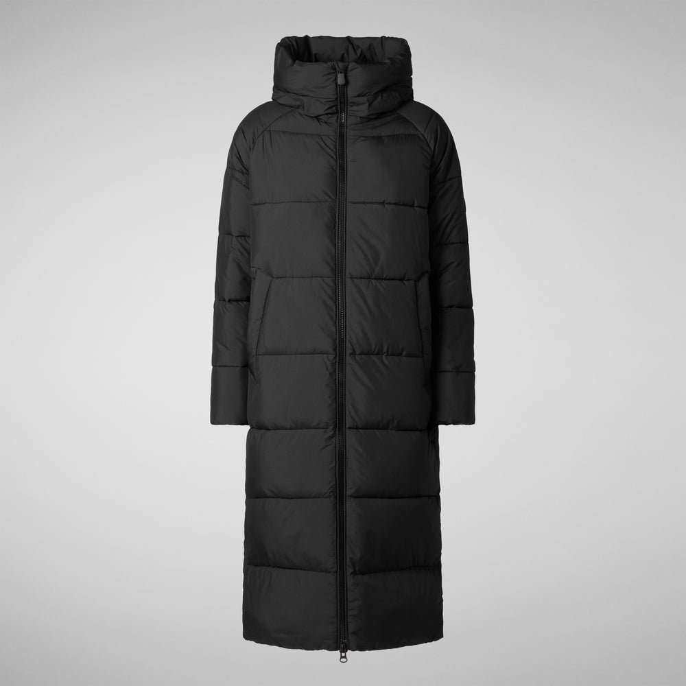 Save the duck PIUMINO ANIMAL FREE CON CAPPUCCIO DONNA JANIS NERO Economico