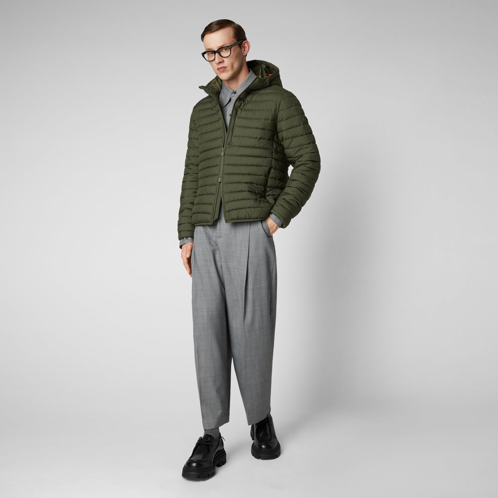Save the duck Piumino animal free uomo Cael Verde oliva Outlet