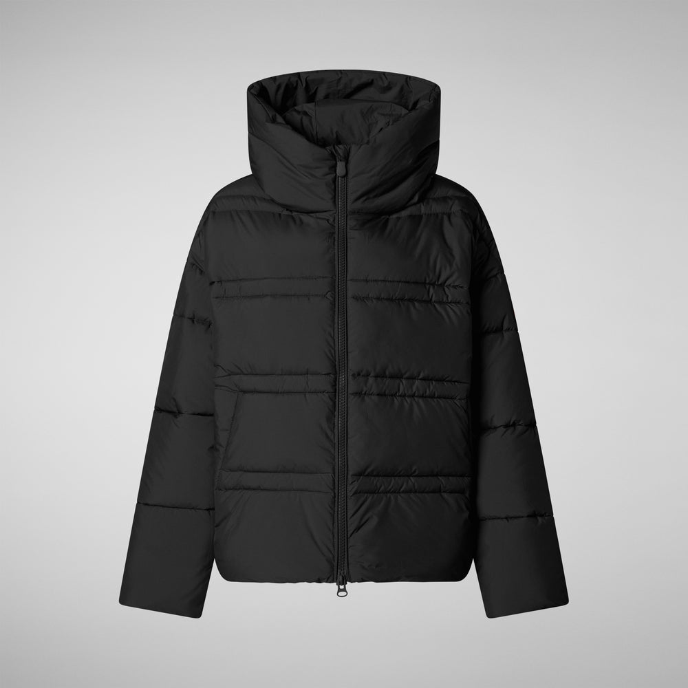 Save the duck PIUMINO ANIMAL FREE CON CAPPUCCIO DONNA KERI NERO Moda
