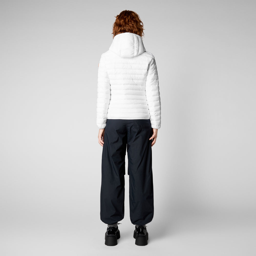 Save the duck Piumino animal free con cappuccio donna Daisy off bianco Nuovo