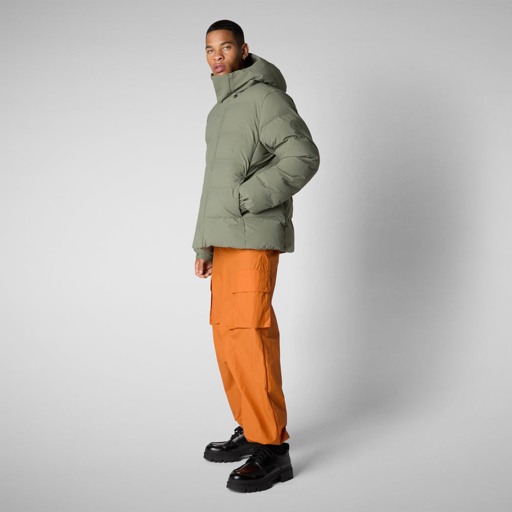 Save the duck PARKA UOMO LELAND IN SWAMP GREEN Spedizione Gratuita