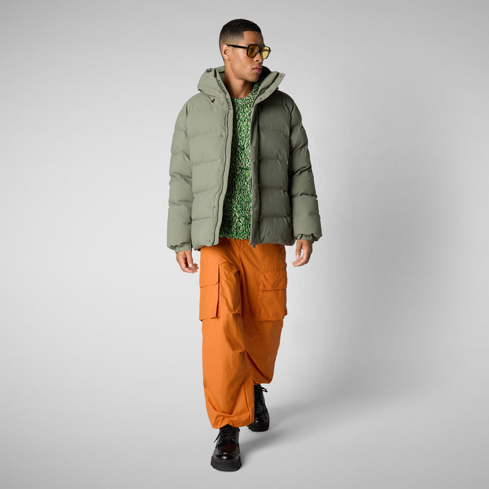 Save the duck PARKA UOMO LELAND IN SWAMP GREEN Spedizione Gratuita