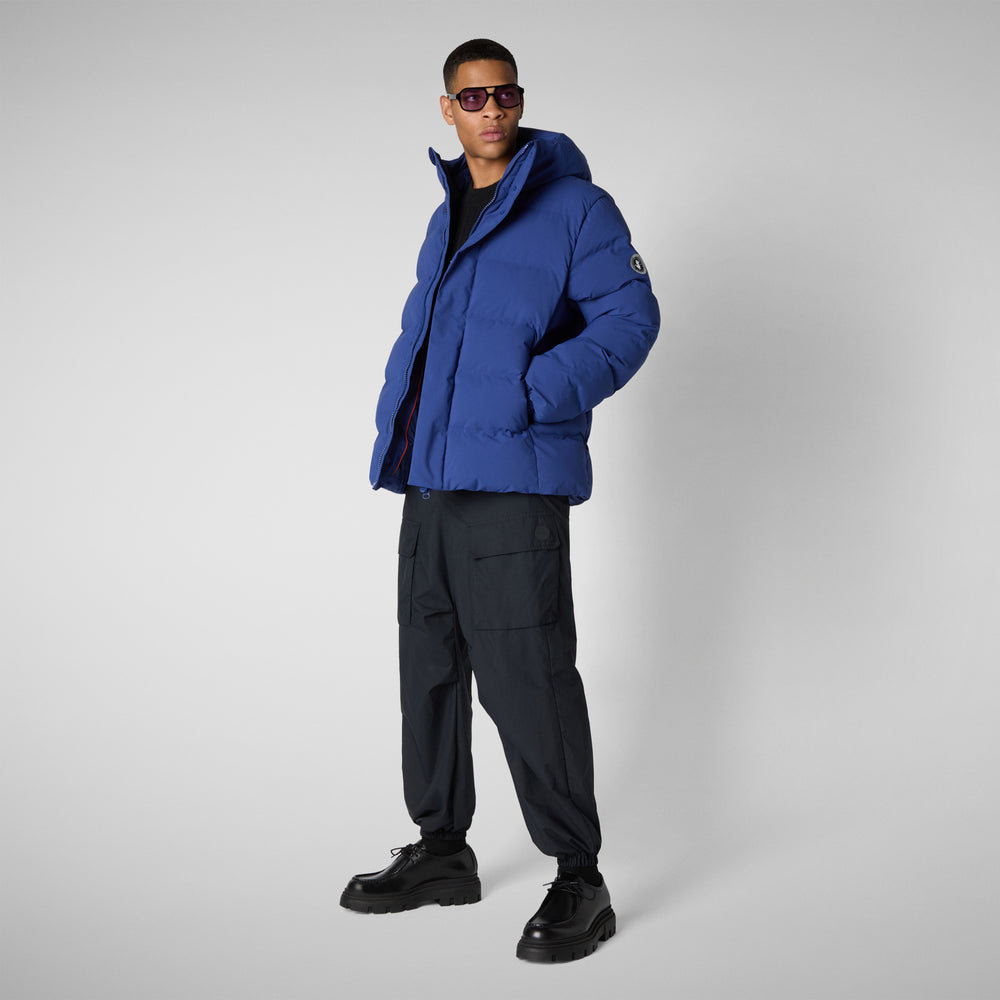 Save the duck PARKA UOMO LELAND IN ECLIPSE BLUE Consegna Veloce