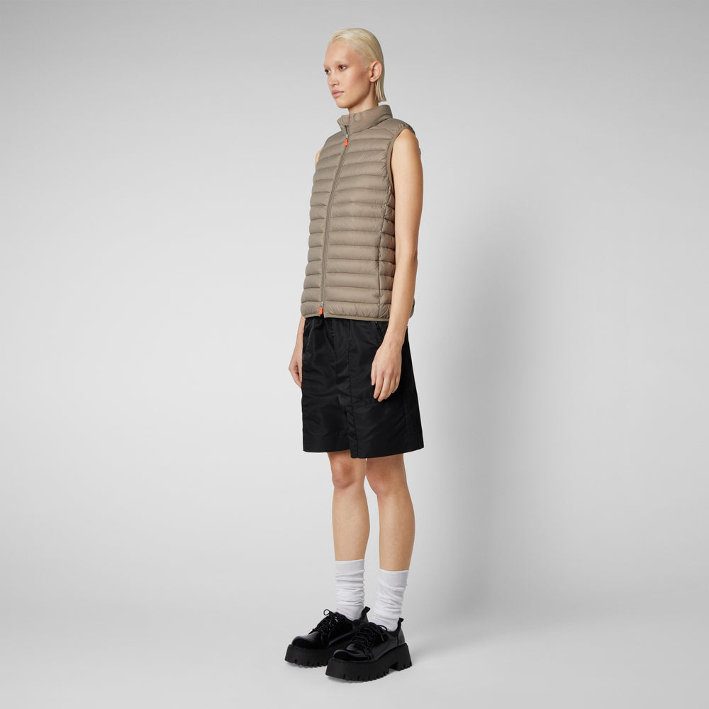 Save the duck Gilet imbottito donna Charlotte Grigio elefante Economico