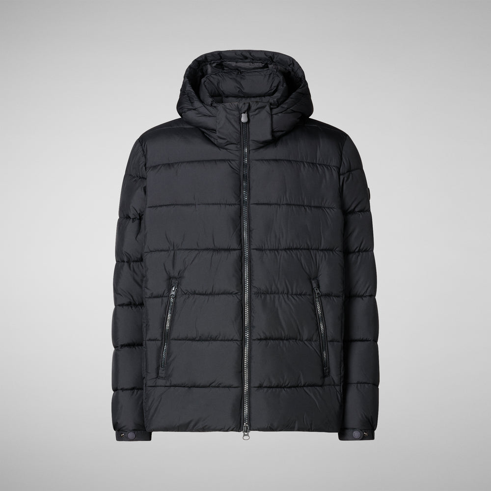 Save the duck PIUMINO ANIMAL FREE CON CAPPUCCIO UOMO LOIS NERO Vendita Calda