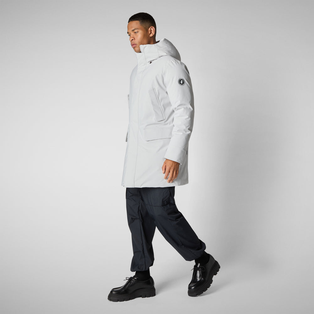 Save the duck PARKA UOMO WILSON IN FOG GREY Vendita Economica