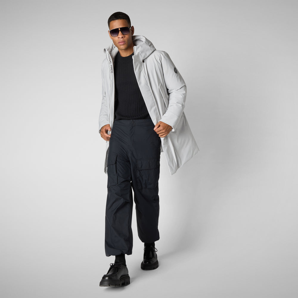 Save the duck PARKA UOMO WILSON IN FOG GREY Vendita Economica