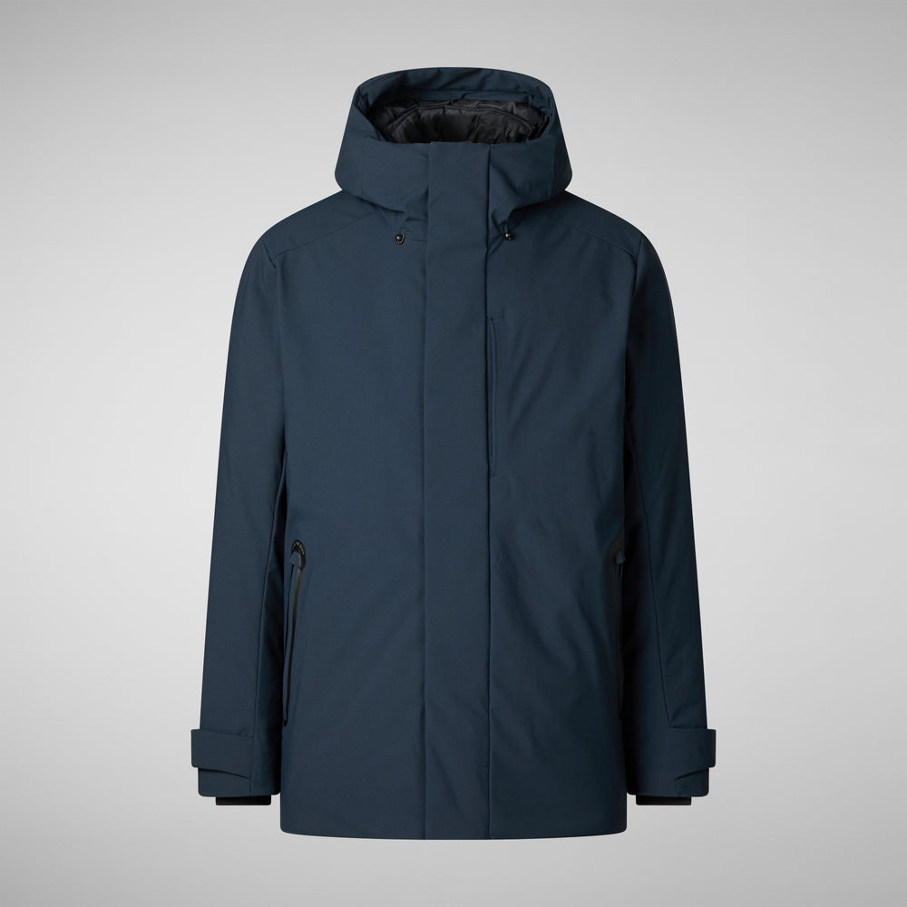 Save the duck PARKA UOMO WILDER IN BLU NERO Saldi Di Fabbrica