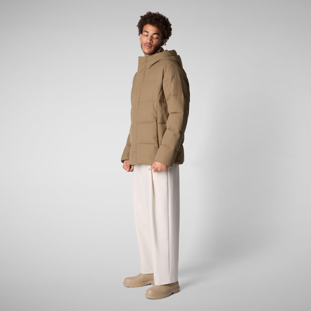 Save the duck PIUMINO ANIMAL FREE CON CAPPUCCIO UOMO FNIAN VERDE In Saldo