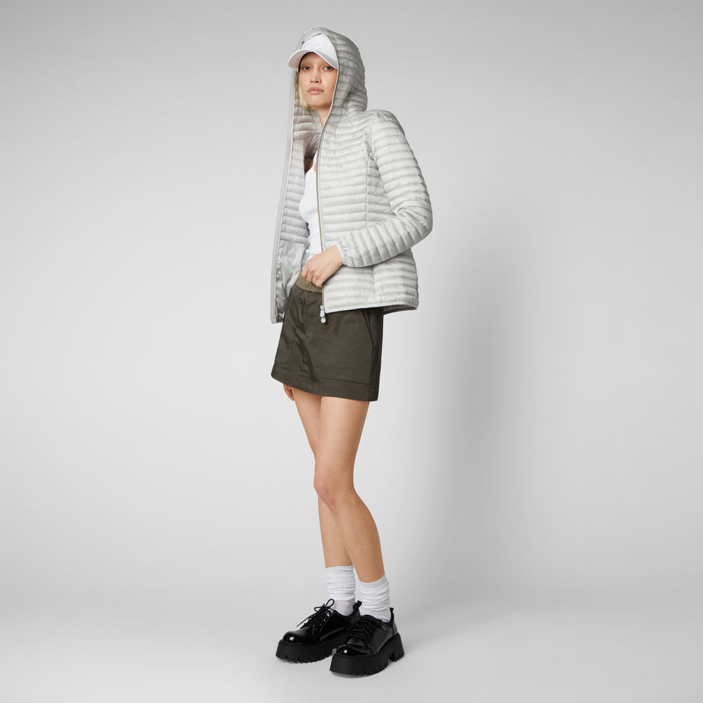 Save the duck Piumino animal-free donna Alexa Grigio nebbia Italia