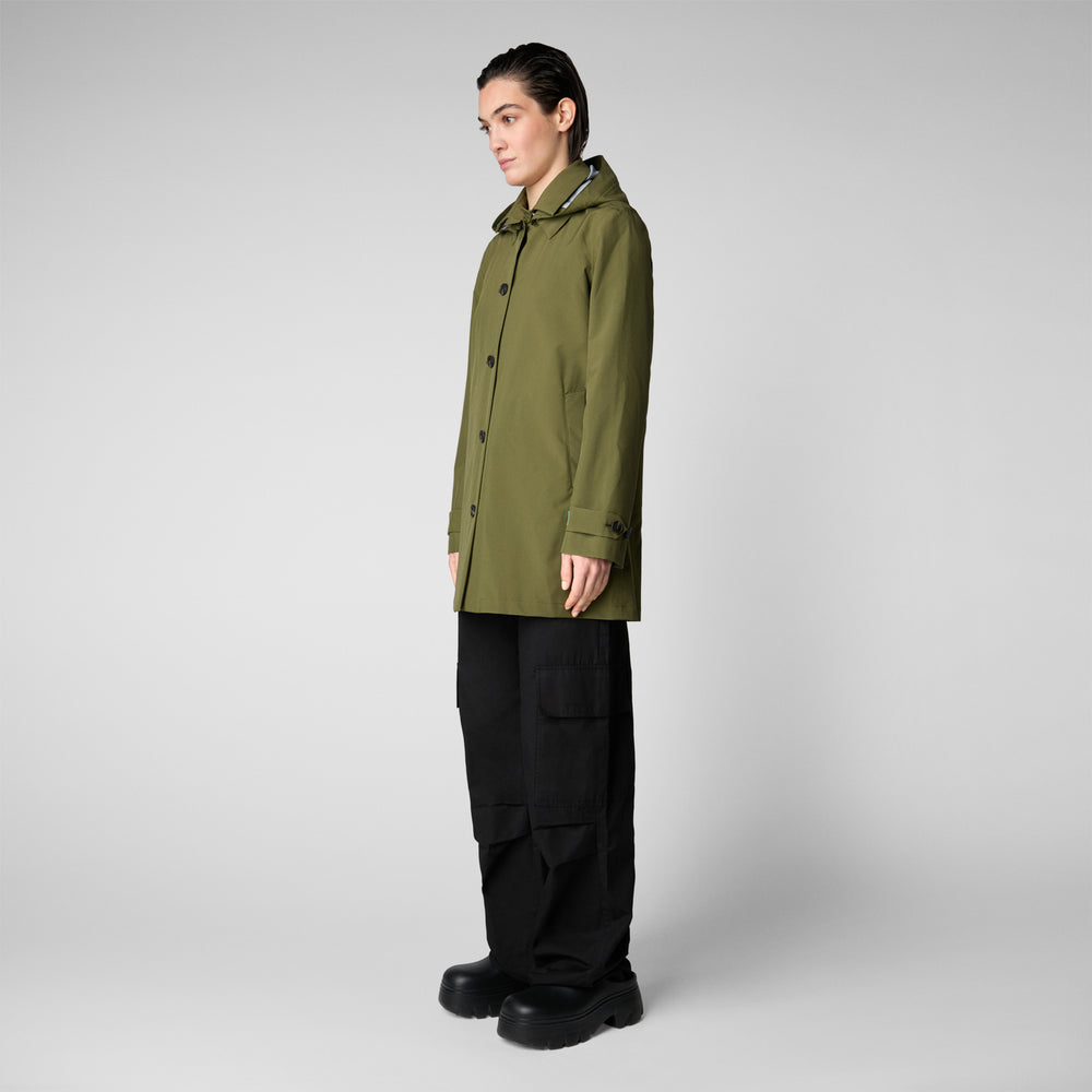 Save the duck Impermeabile donna April Verde oliva Flash Sale