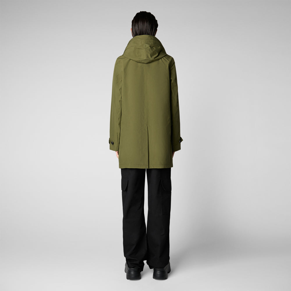 Save the duck Impermeabile donna April Verde oliva Flash Sale