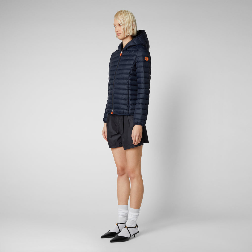 Save the duck Piumino animal free con cappuccio donna Daisy blu Nero Offerta San Valentino