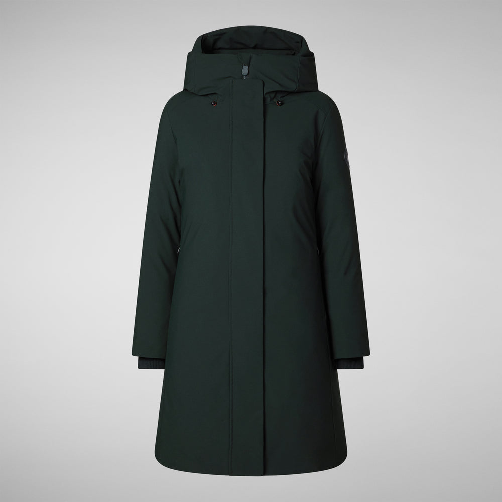 Save the duck PARKA DONNA CON CAPPUCCIO SIENNA VERDE NERO Lightning offer