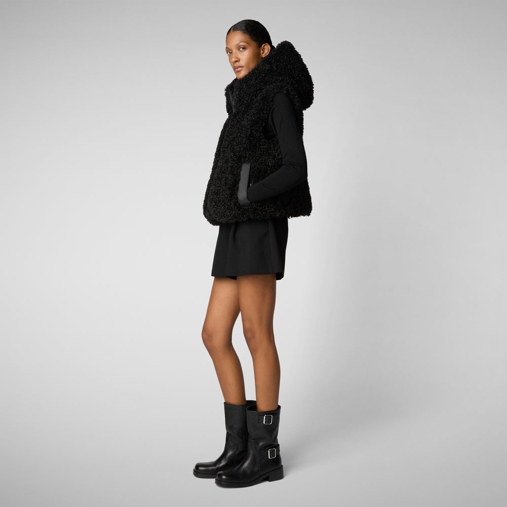 Save the duck GILET CON CAPPUCCIO DONNA KLARA NERO Grandi sconti