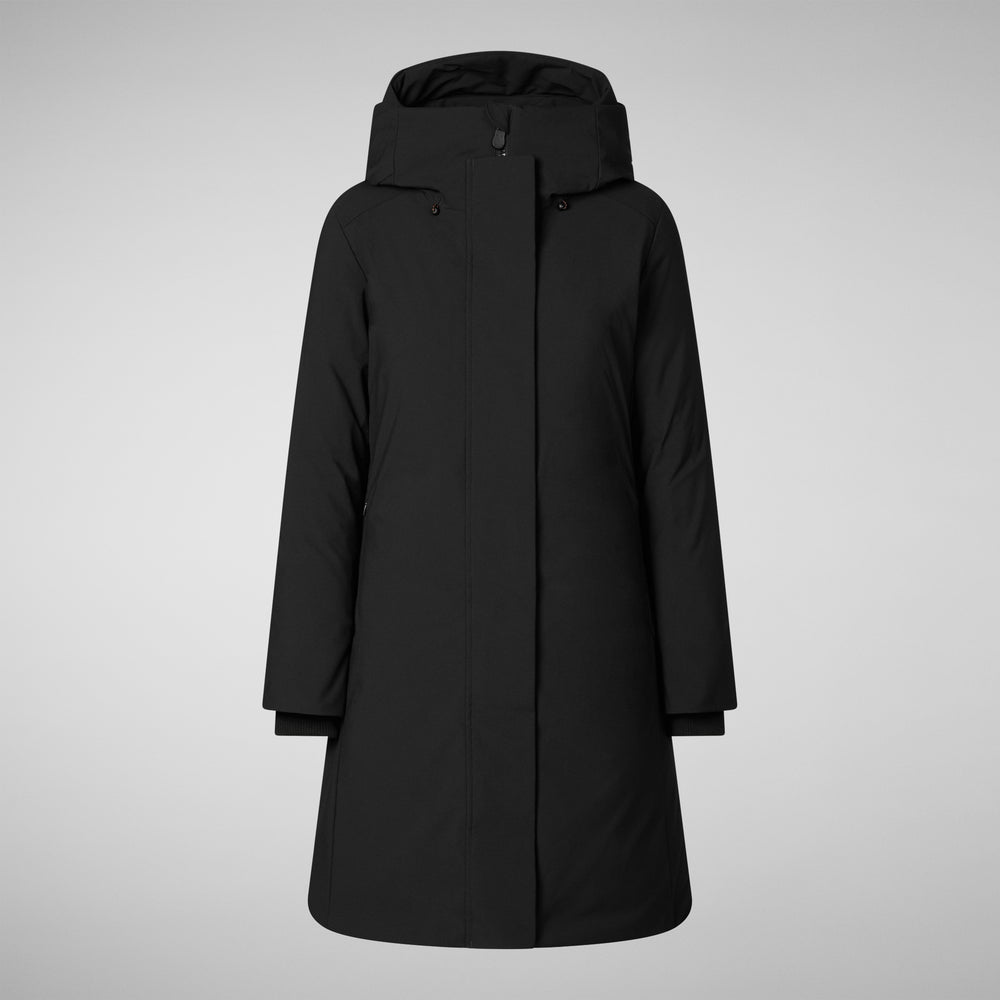 Save the duck PARKA DONNA CON CAPPUCCIO SIENNA NERO Nuovi prodotti