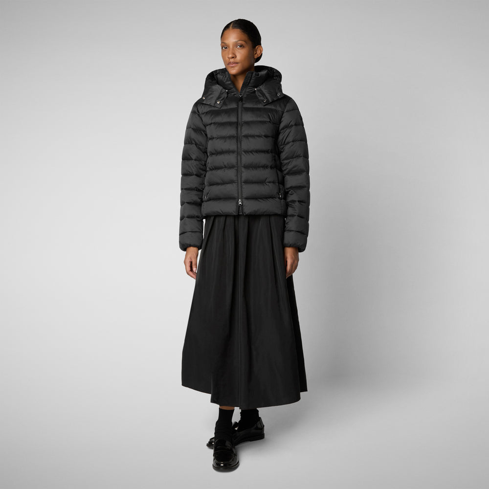 Save the duck PIUMINO ANIMAL FREE CON CAPPUCCIO DONNA ERI NERO Comprane uno, ottenene uno gratis