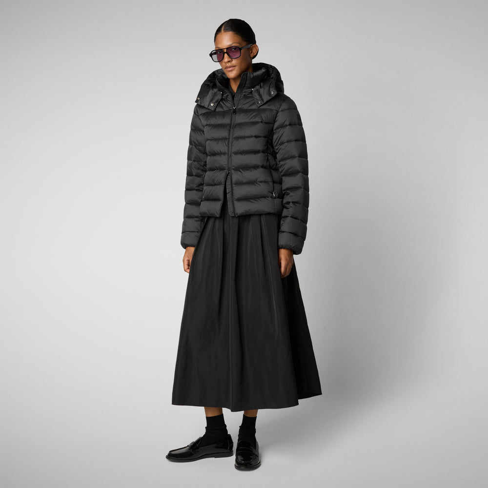 Save the duck PIUMINO ANIMAL FREE CON CAPPUCCIO DONNA ERI NERO Comprane uno, ottenene uno gratis