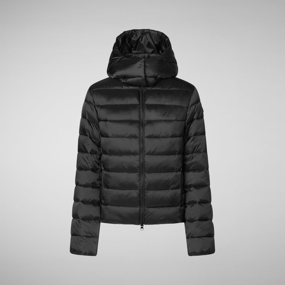 Save the duck PIUMINO ANIMAL FREE CON CAPPUCCIO DONNA ERI NERO Comprane uno, ottenene uno gratis