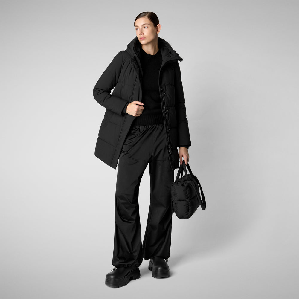 Save the duck PARKA DONNA CON CAPPUCCIO BETHANY NERO Offerte speciali