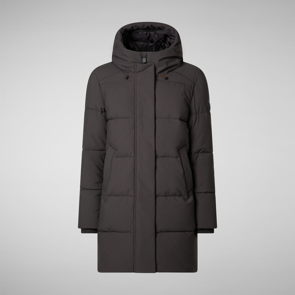 Save the duck PARKA DONNA CON CAPPUCCIO BETHANY BROWN NERO Enormi risparmi