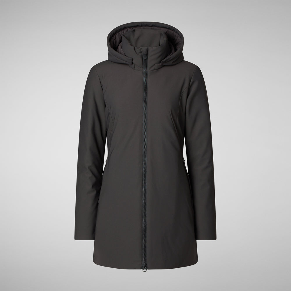 Save the duck giacca DONNA CON CAPPUCCIO LILA BROWN NERO Sconti VIP