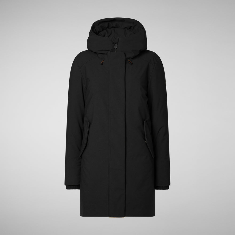 Save the duck PARKA DONNA CON CAPPUCCIO NELLIE NERO Prezzo basso
