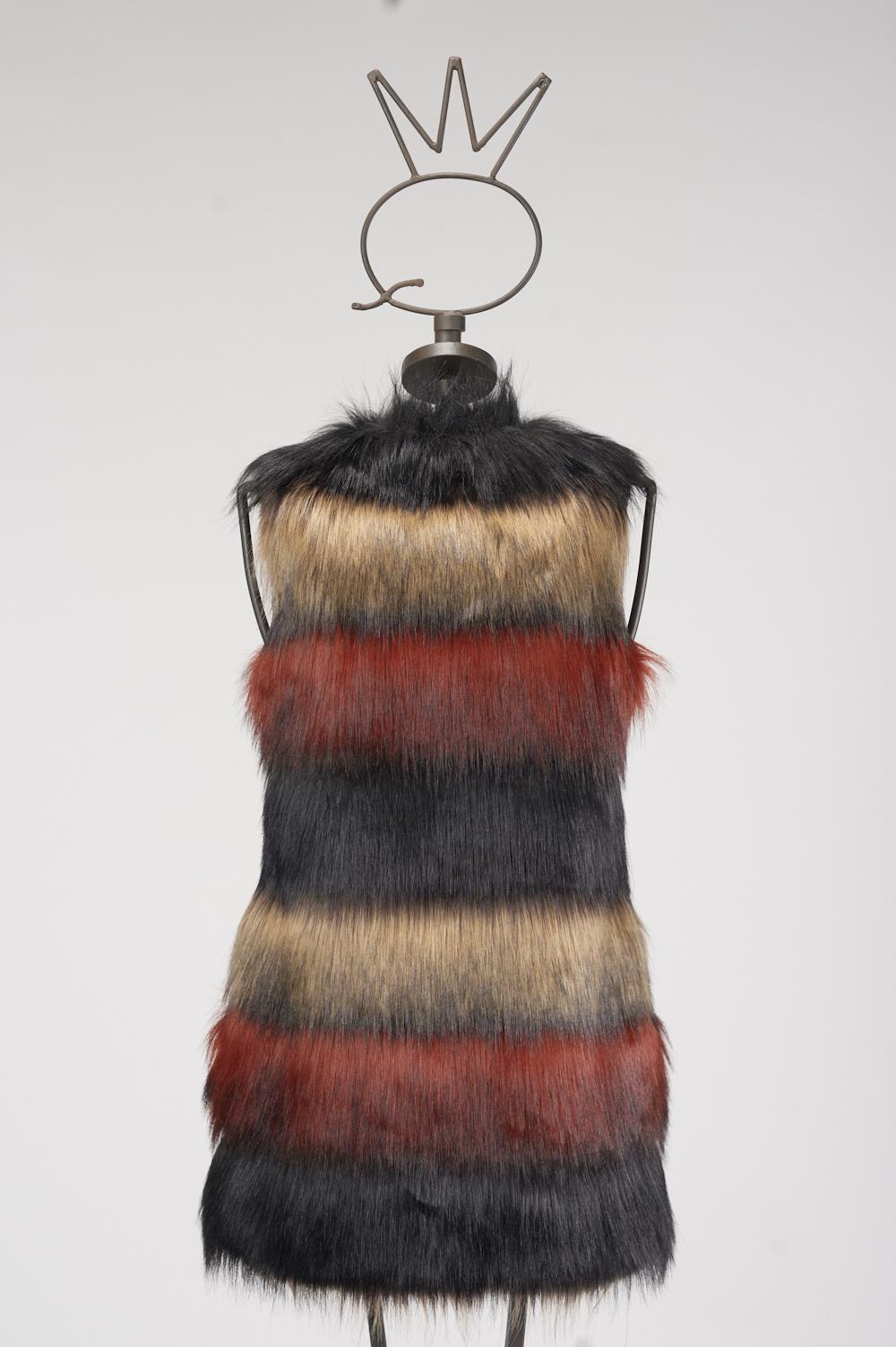 Save The Queen Gilet in ecopelliccia Presa