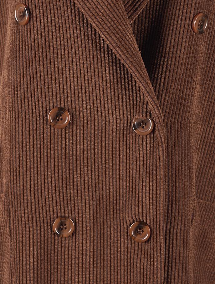 Save The Queen Cappotto marrone di velluto a coste Qualità Garantita