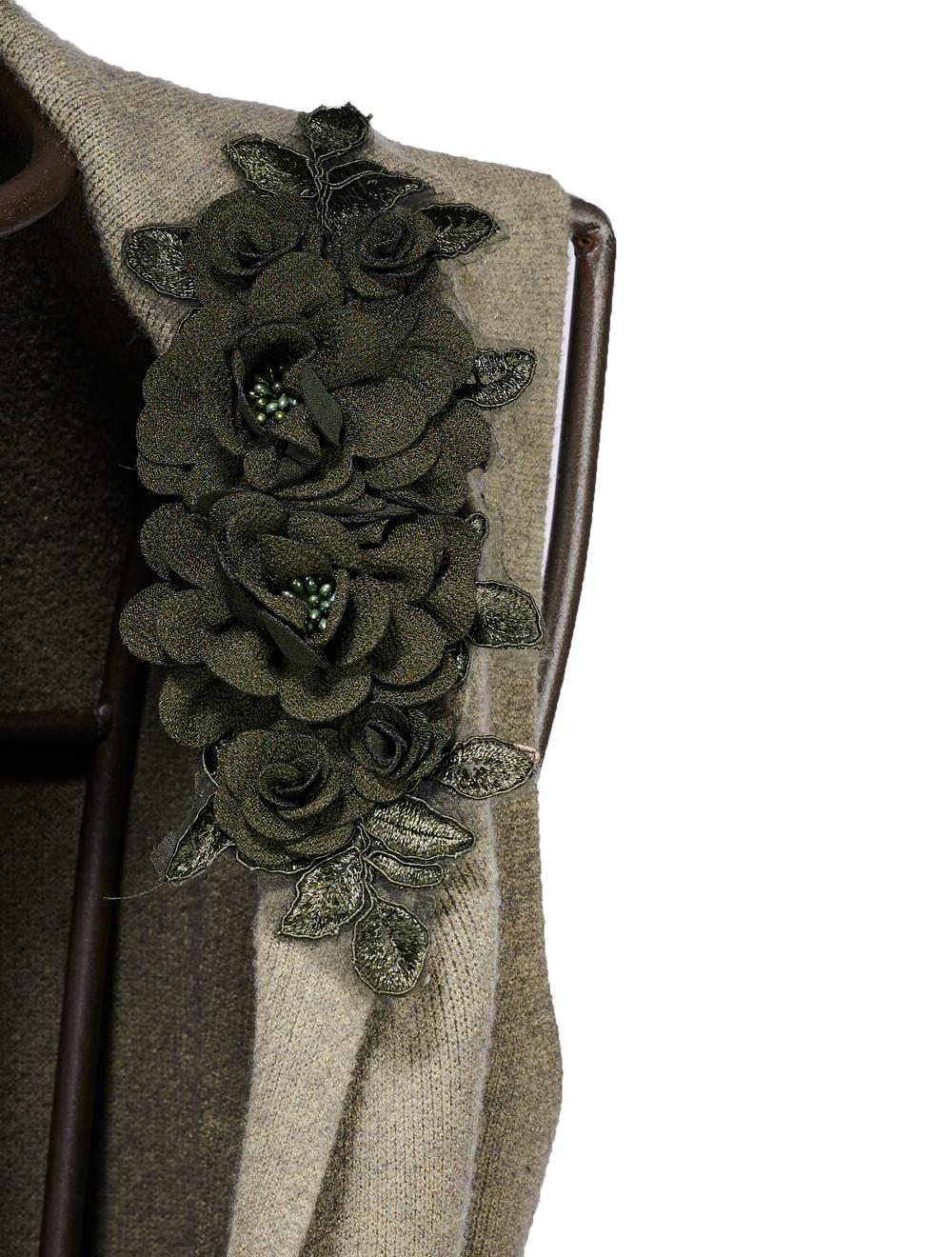 Save The Queen Gilè lungo in tricot verde militare Offerte
