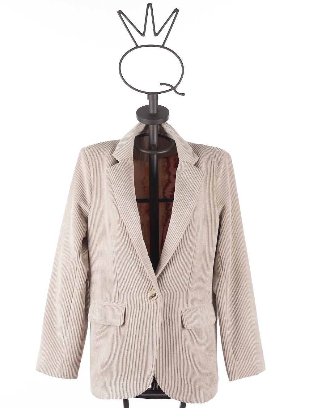 Save The Queen Giacca beige di velluto a coste Negozio