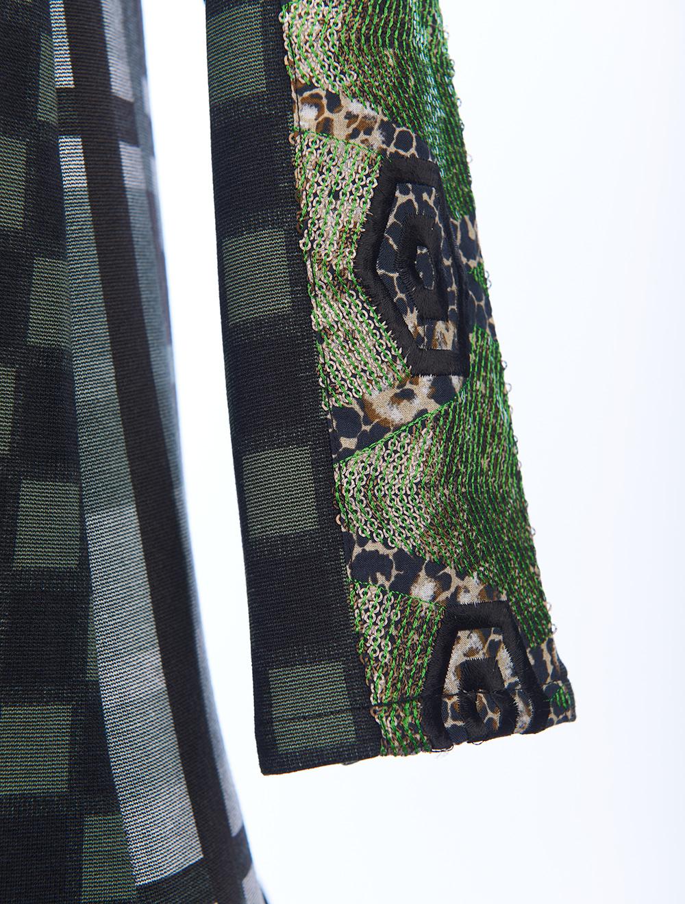 Save The Queen Vestito corto con stampa a quadri rouches e ricami Promozione