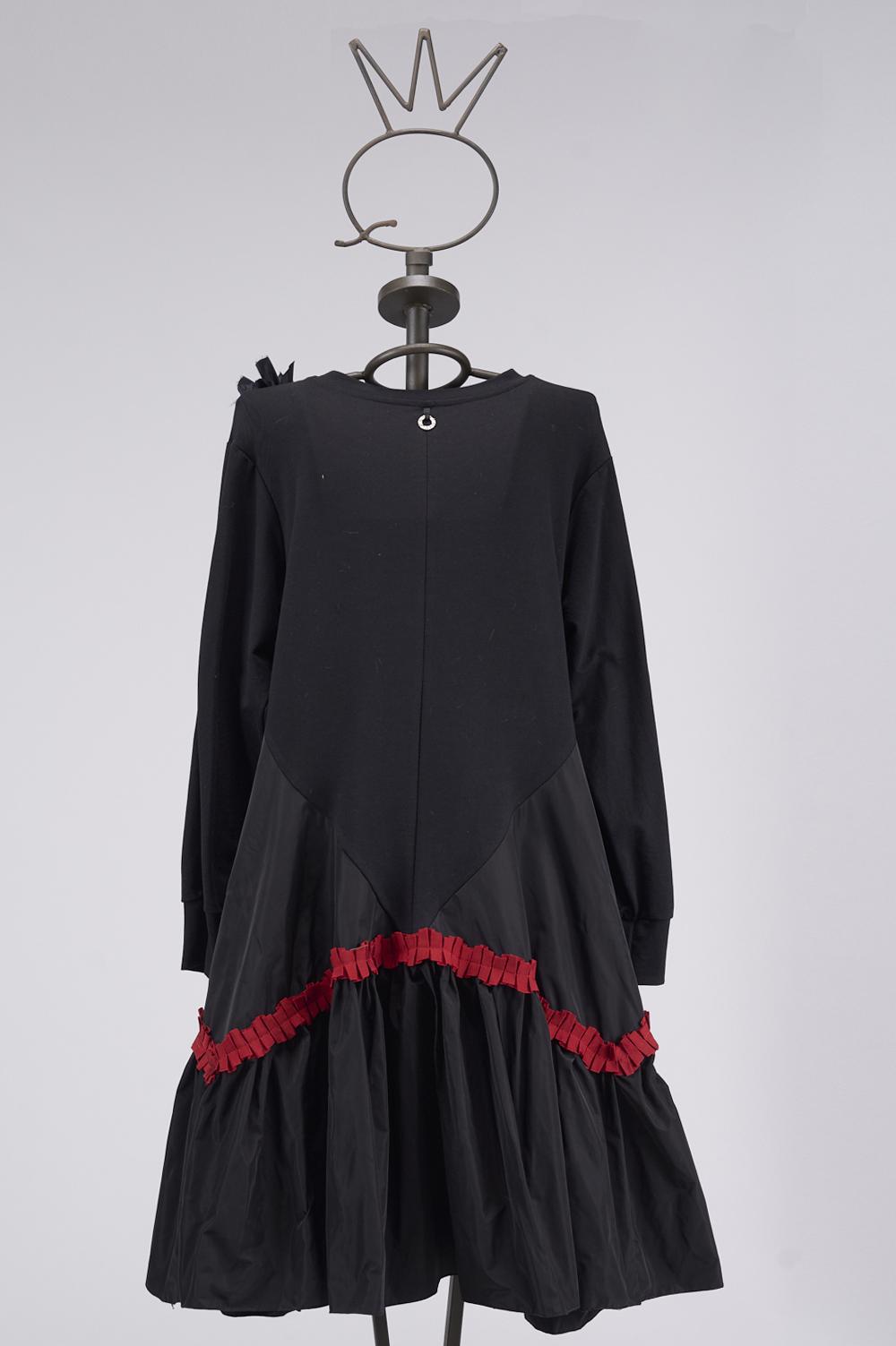 Save The Queen Vestito corto largo in felpa e taffetà Spedizione Gratuita