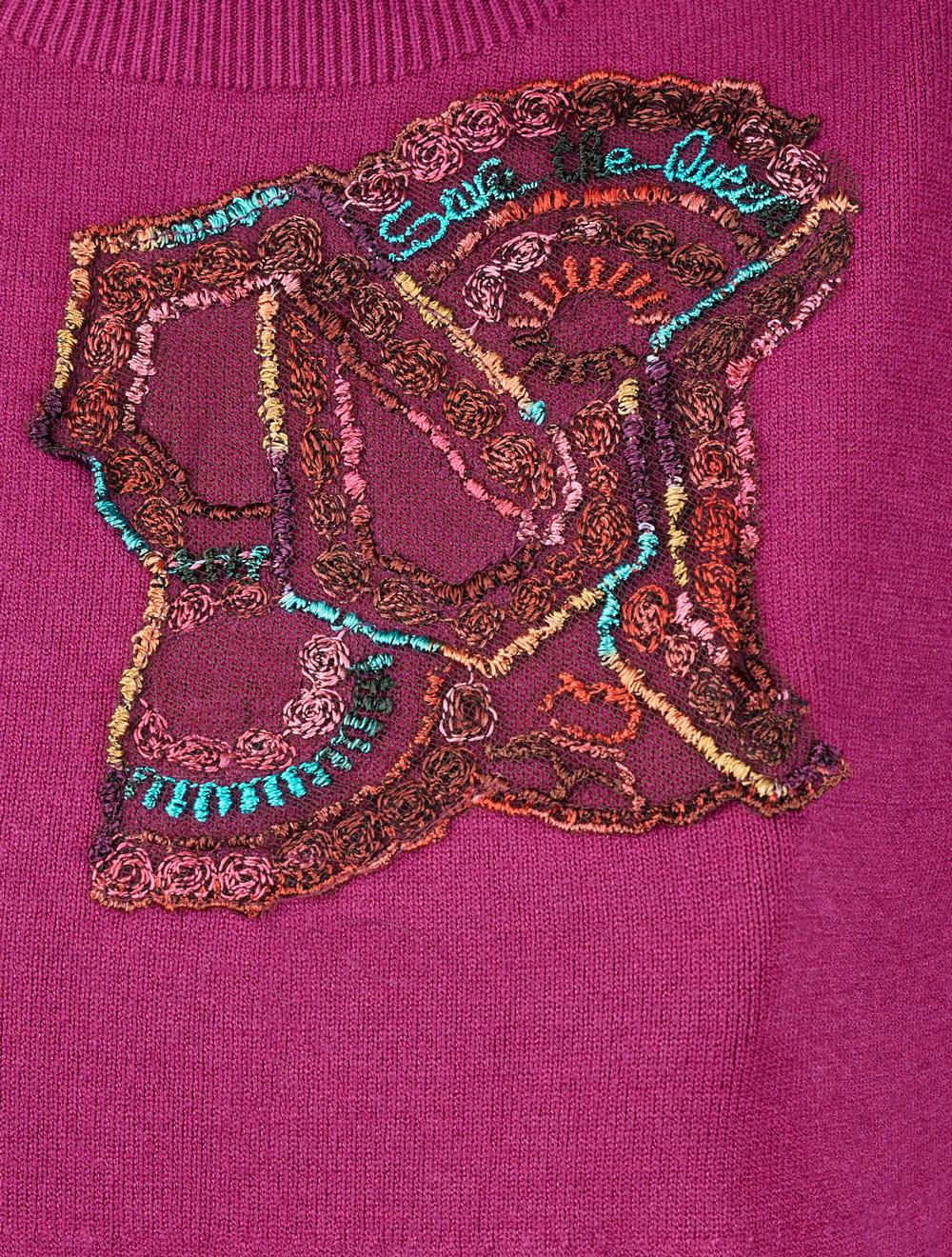 Save The Queen Abito longuette in tricot fuxia Online