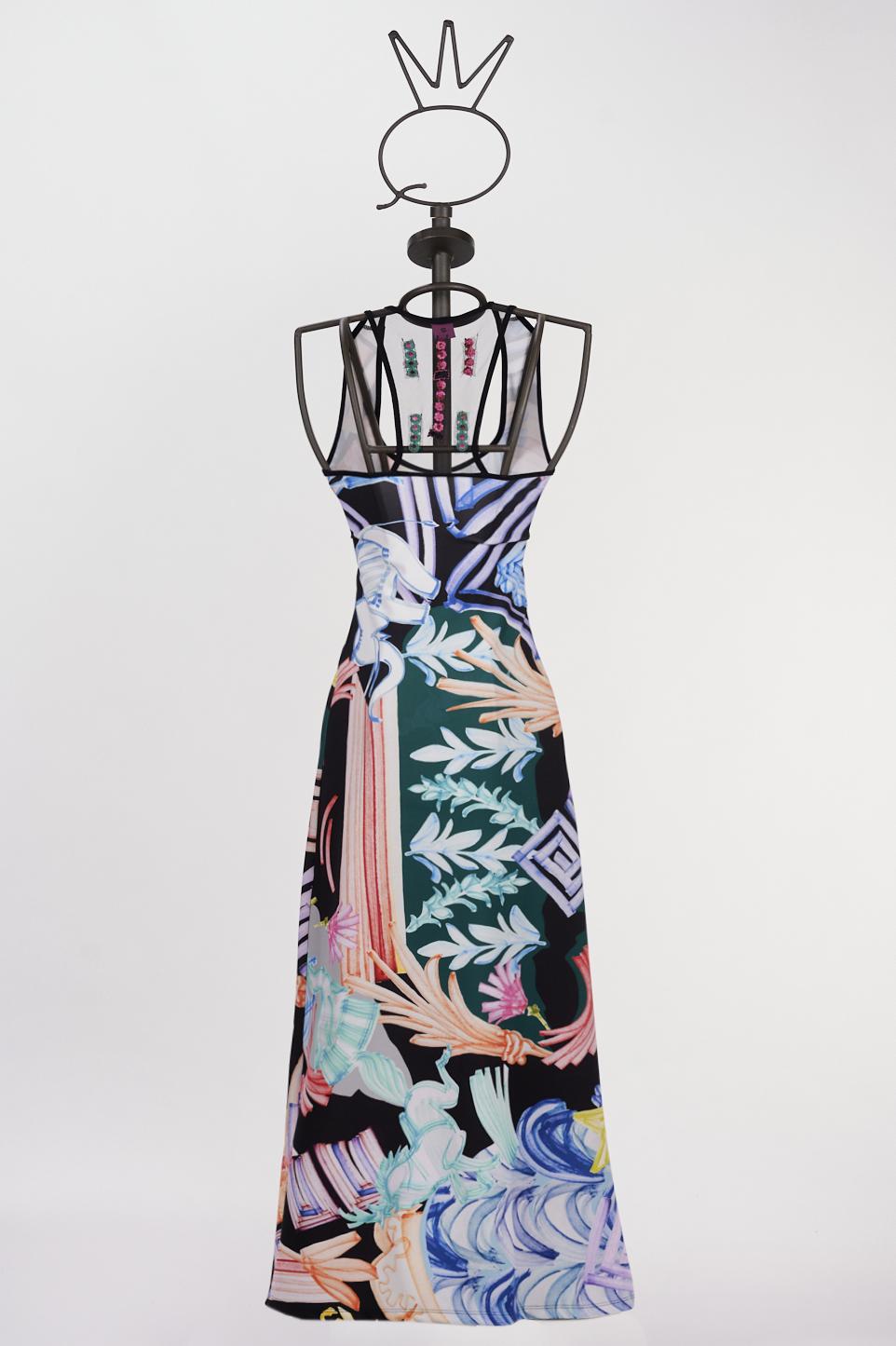 Save The Queen Vestito lungo stampato fantasia circo Vendita Economica