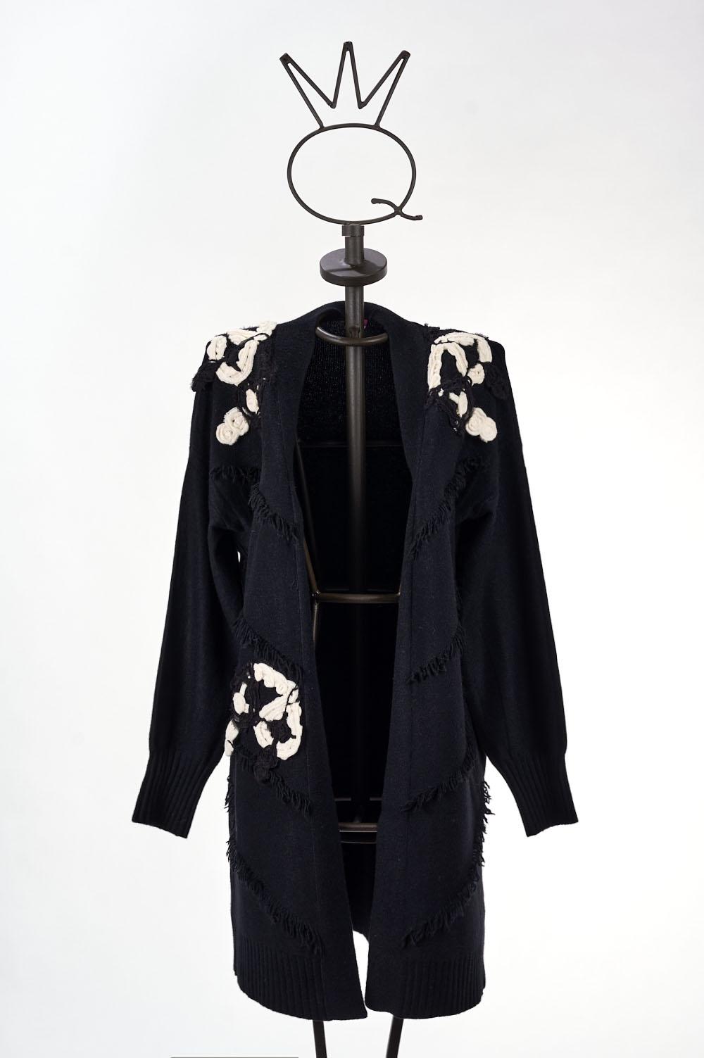 Save The Queen Cardigan lungo nero Italy