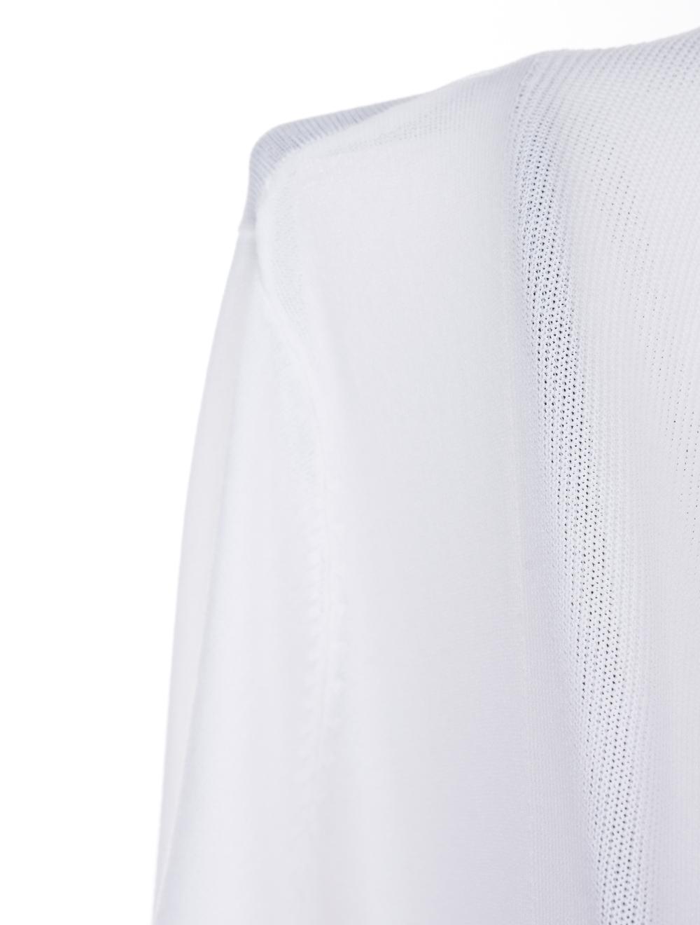 Save The Queen Cardigan bianco in viscosa con applicazioni In Linea
