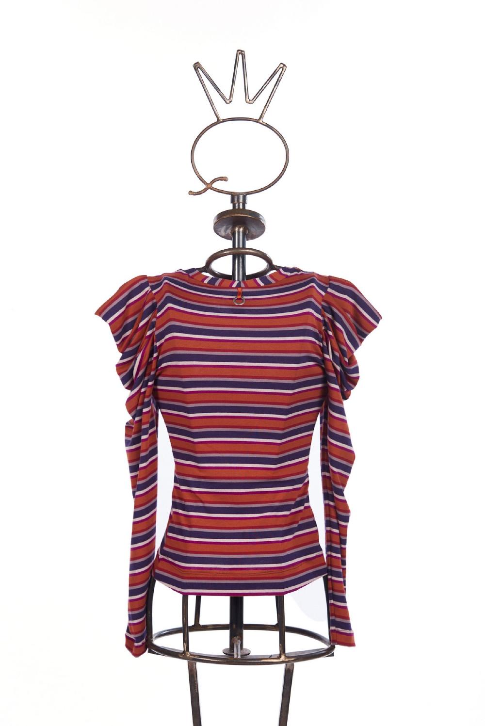 Save The Queen t-shirt a righe oblique Presa