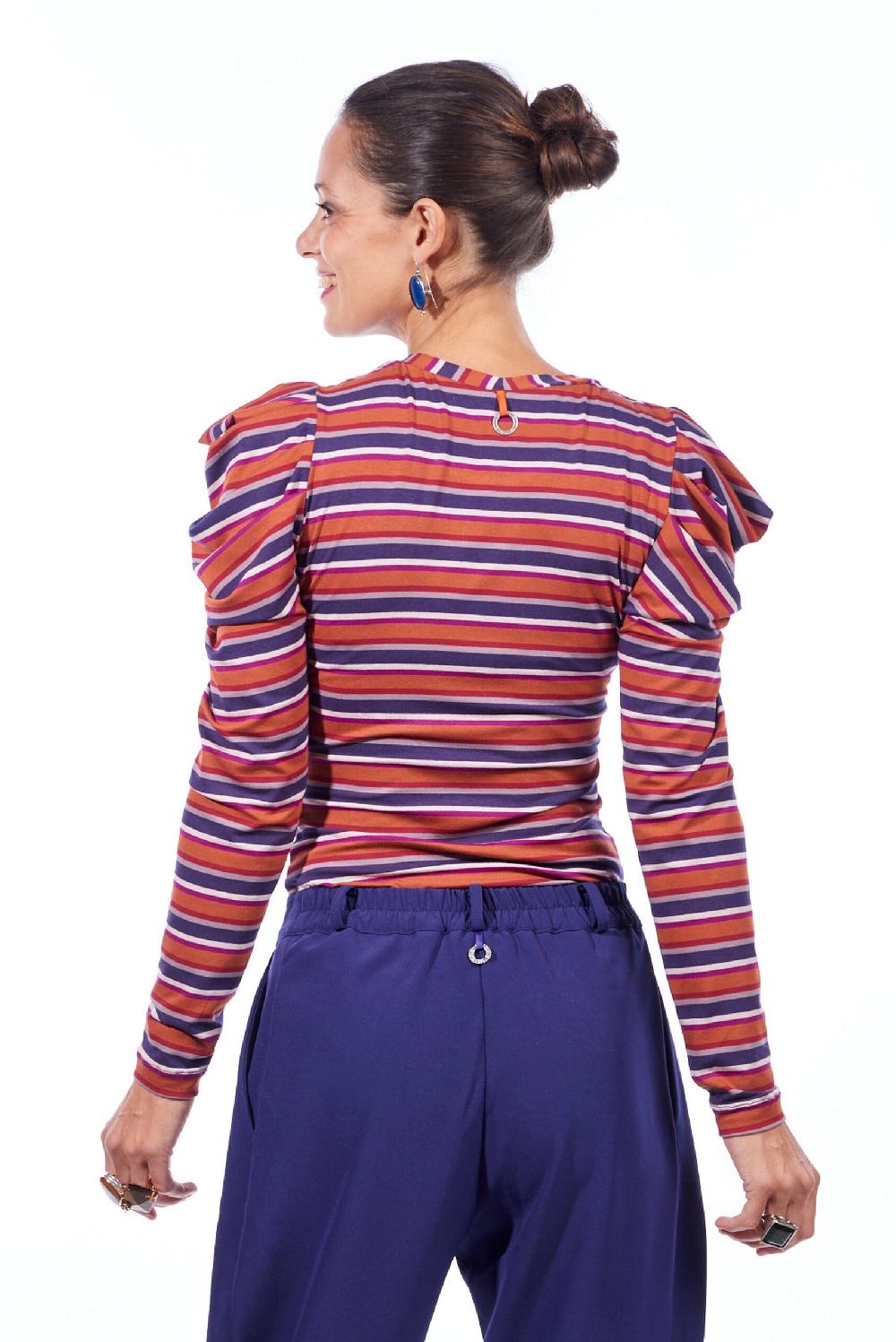 Save The Queen t-shirt a righe oblique Presa