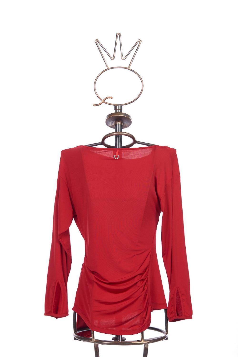 Save The Queen t-shirt in jersey rosso cardinale Sconto