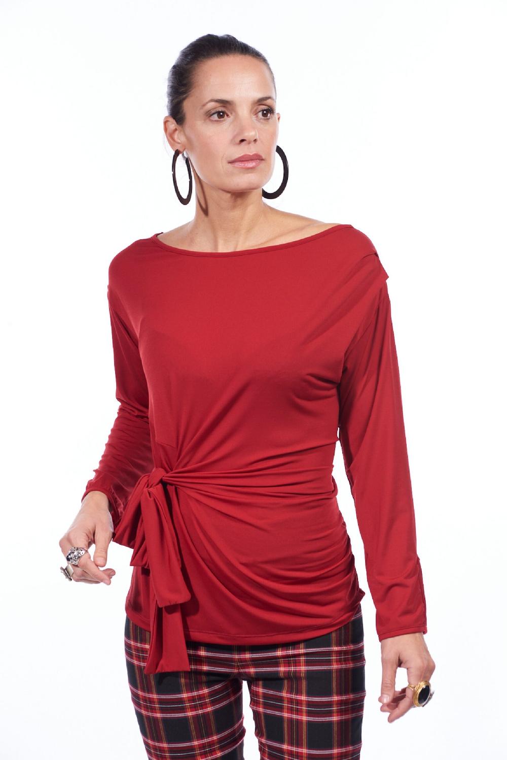Save The Queen t-shirt in jersey rosso cardinale Sconto