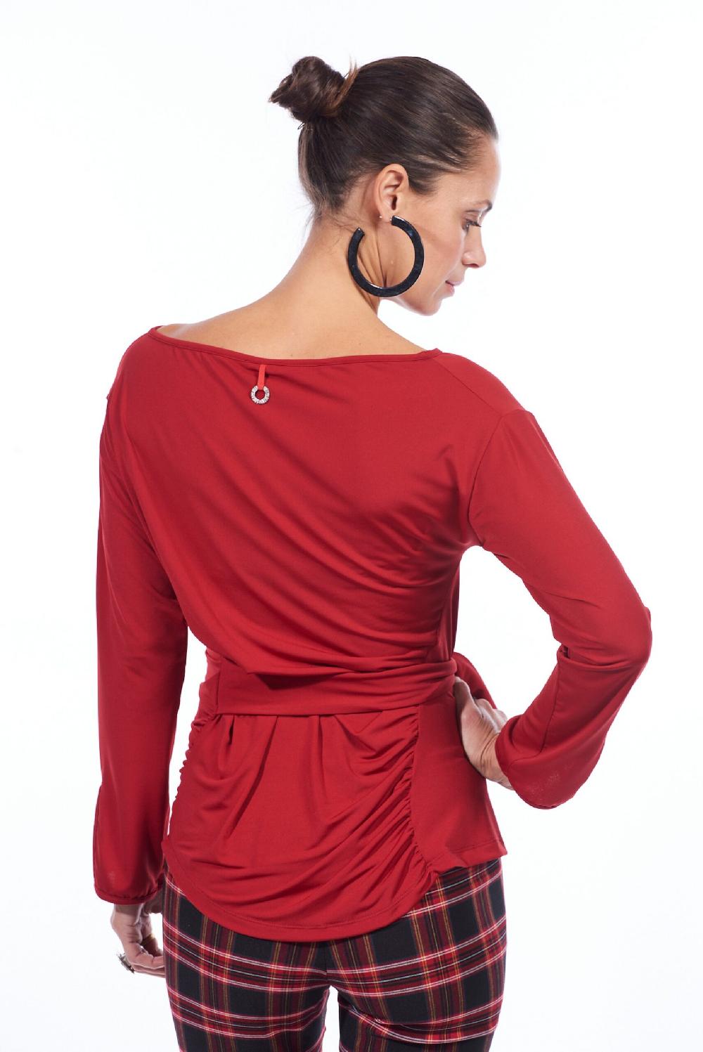 Save The Queen t-shirt in jersey rosso cardinale Sconto