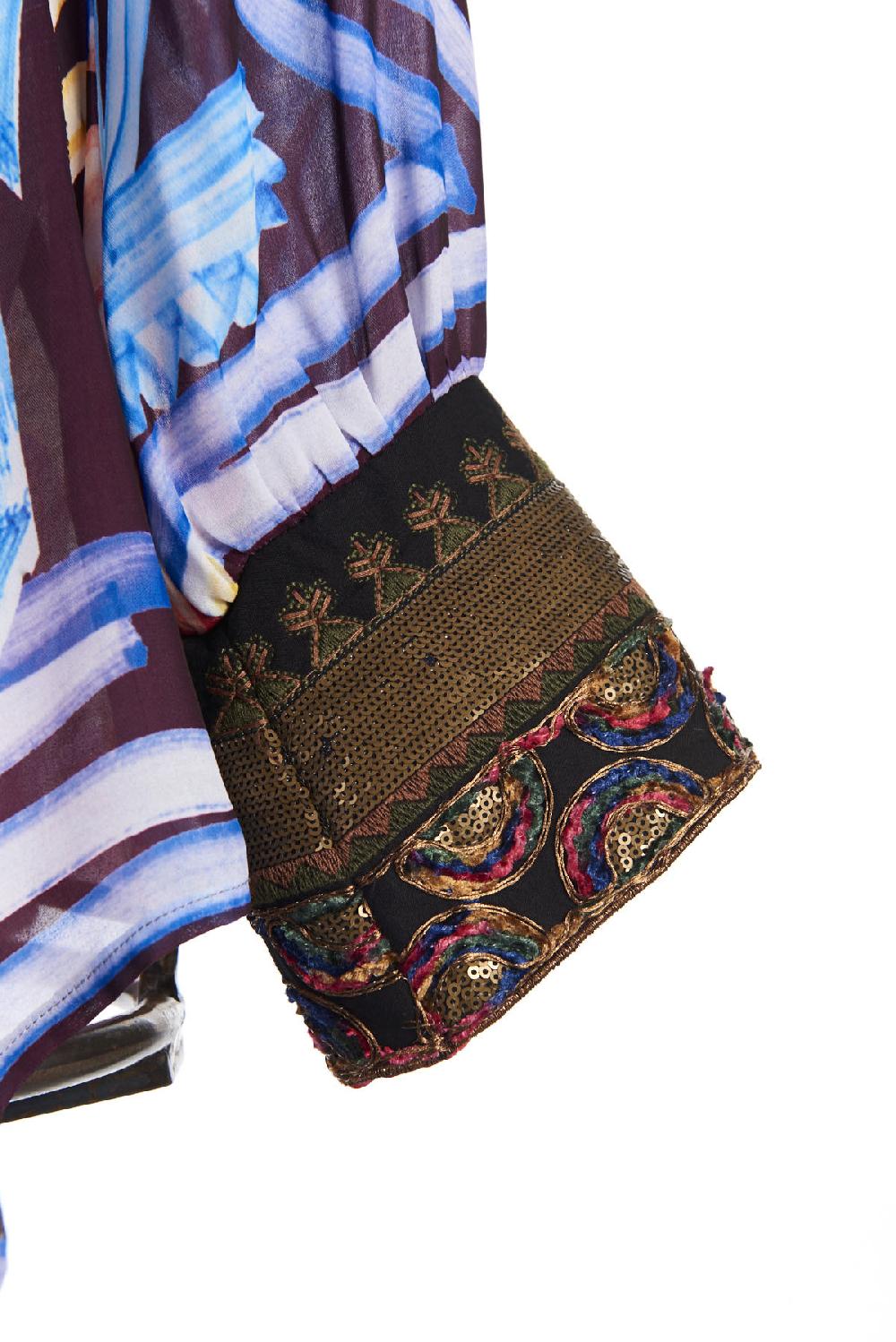 Save The Queen Blusa in chiffon con stampa dedicata al Circo Online
