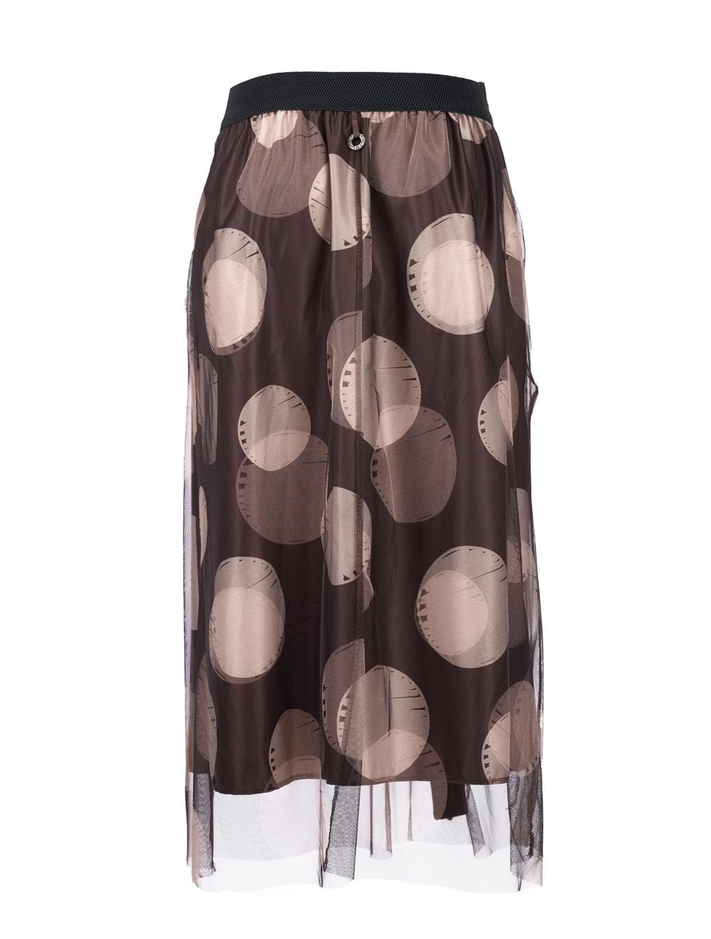 Save The Queen Gonna midi a pois marrone e beige Affare Del Giorno