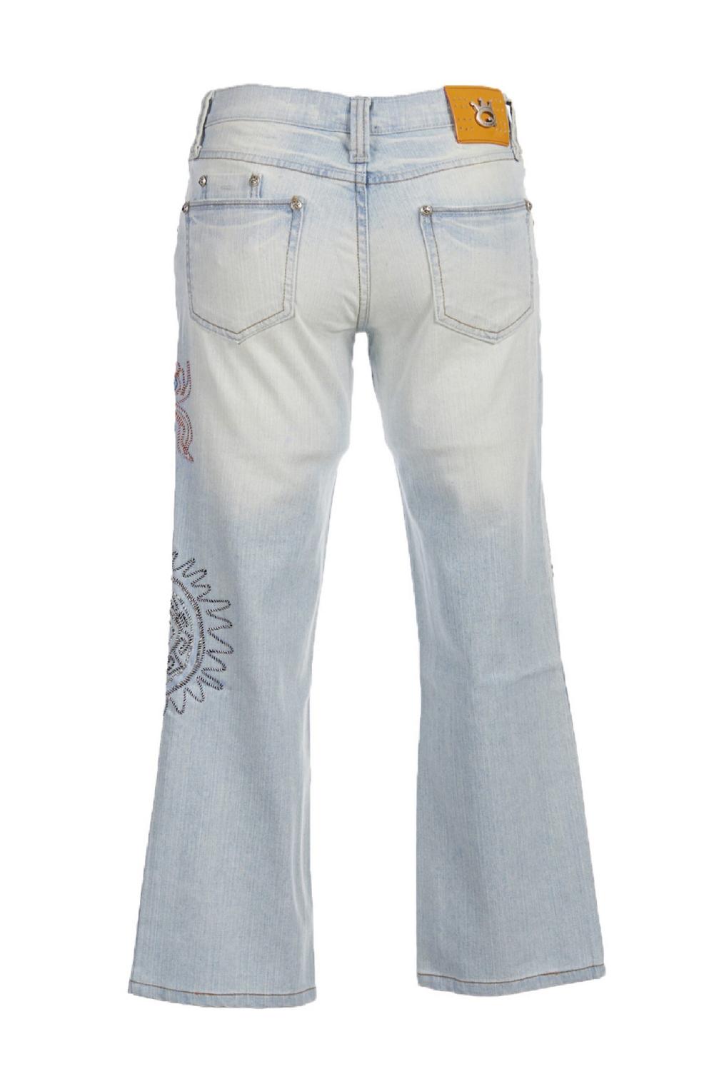 Save The Queen jeans ricamati Online