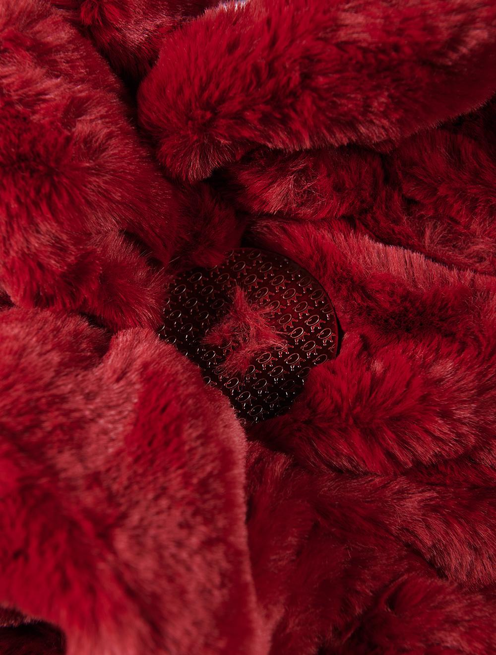 Save The Queen scaldacollo in eco pelliccia bordeaux Vendita Calda