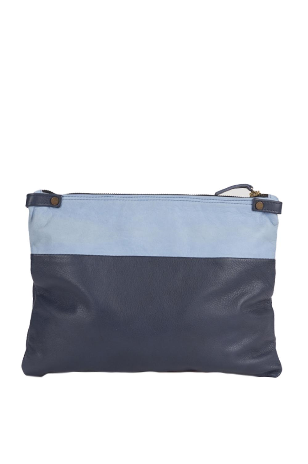 Save The Queen Pochette in pelle celeste e blu Moda