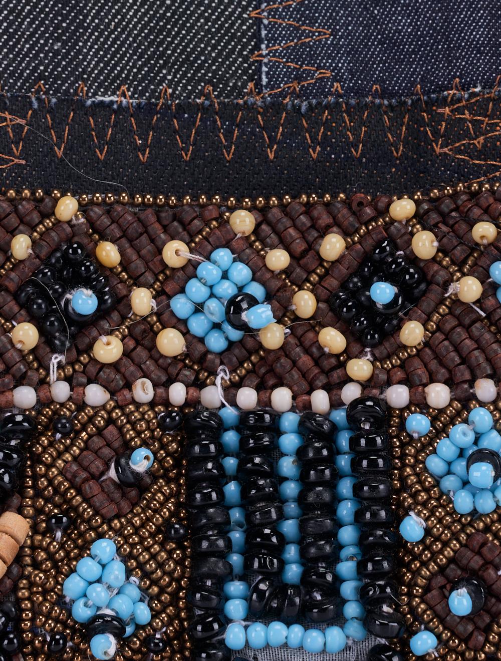 Save The Queen Piccola borsa in patch di jeans 2025