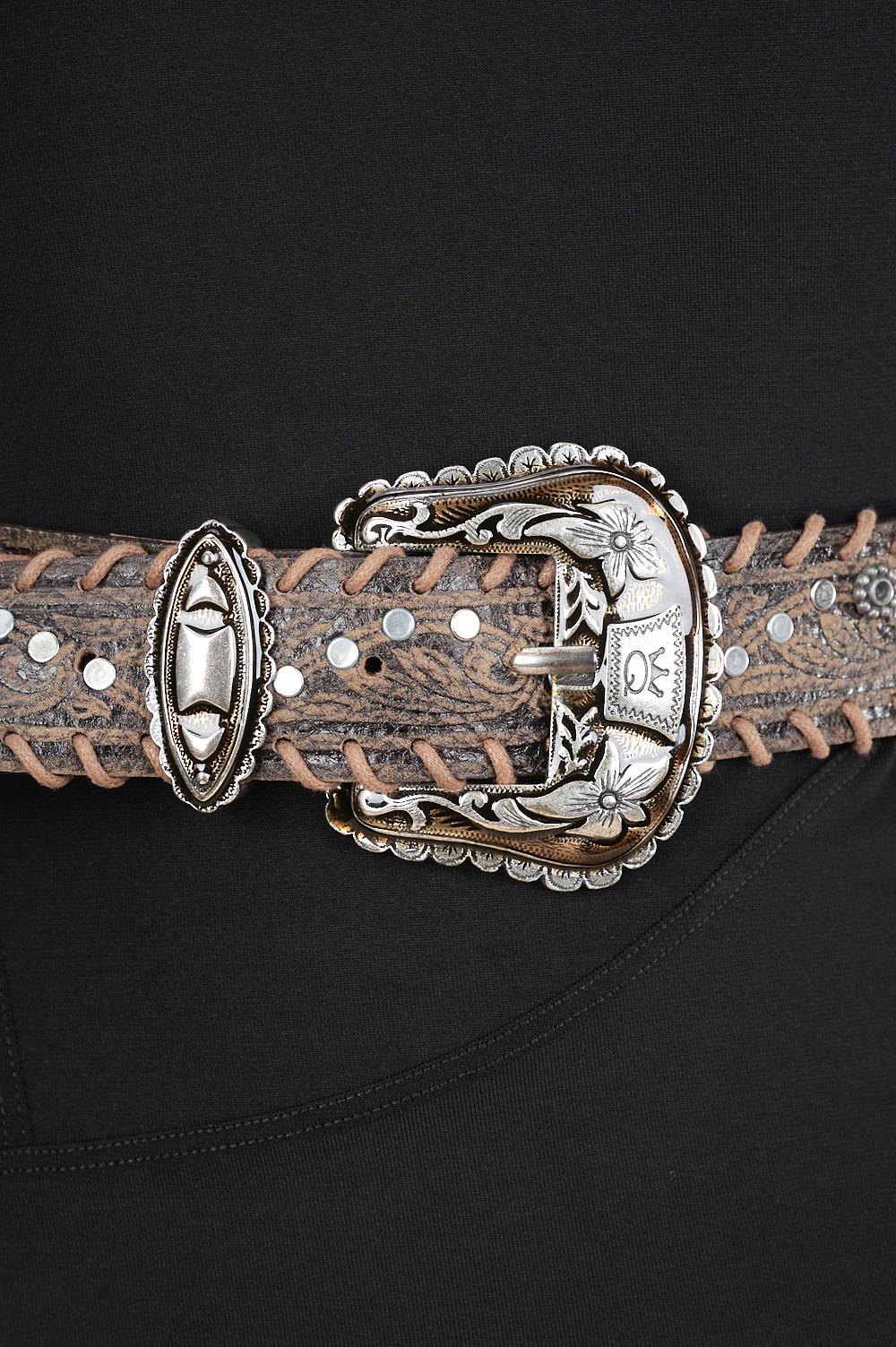 Save The Queen Cintura in pelle con fibbia in metallo Italia